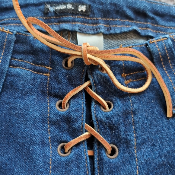 Y2K Frankie B leather lace up jeans - Picture 2 of 8
